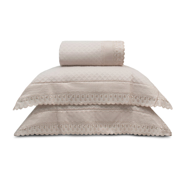 Kit Colcha Bordare Premium Rosa Secrets