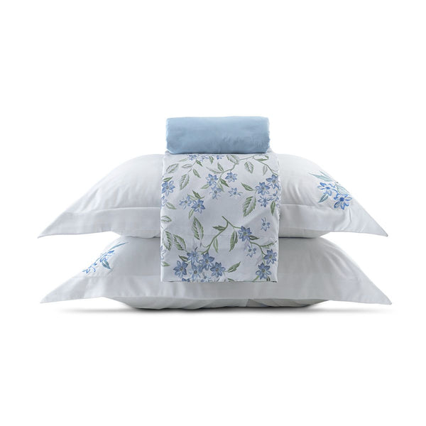 Jogo Cama Estampado Fronhas Bordadas Queen